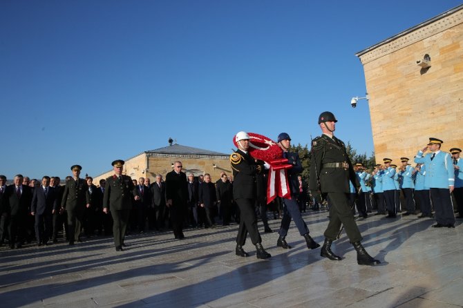 Devlet Erkanı Cumhurbaşkanı Erdoğan’ın Başkanlığında Anıtkabir’de