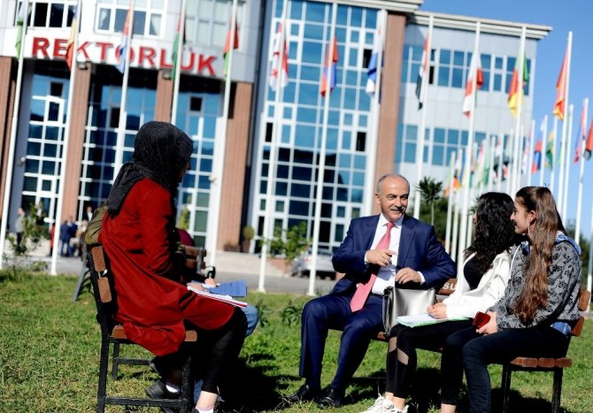 Grü Rektörü Prof. Dr. Yılmaz Can, Basın Mensupları İle Bir Araya Geldi