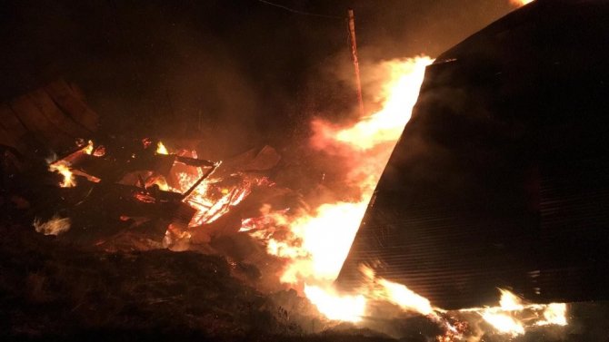 Çaykara’da Yangın