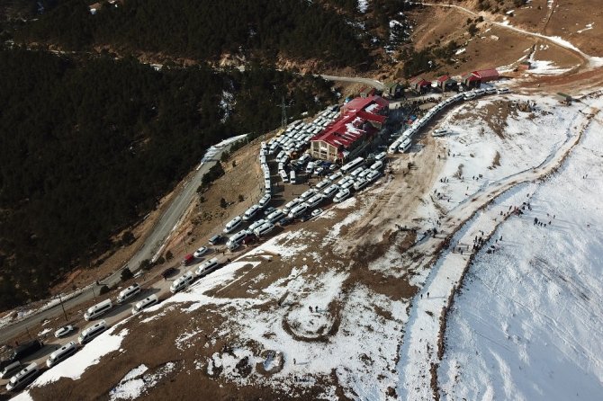 Zigana Kayak Merkezi’nde Tarihi Kalabalık