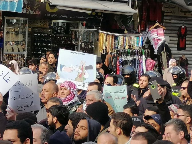 Ürdünlülerden İsrail-ürdün Gaz Anlaşması Protestosu