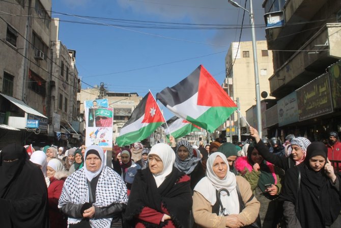 Ürdünlülerden Yüzyılın Anlaşması Protestosu