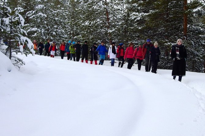Gümüşhaneli, Trabzonlu Ve Samsunlu Dağcılardan Kar Yürüyüşü