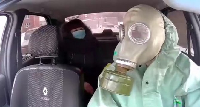 Rus Taksiciler İse Korona Virüse Karşı Böyle Önlem Aldı