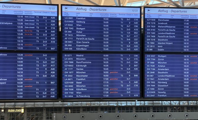 Frankfurt’ta Fırtına Nedeniyle 100 Uçuş Askıya Alındı