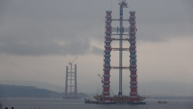 1915 Çanakkale Köprüsü’nün Ayakları 161 Metre Uzunluğa Ulaştı