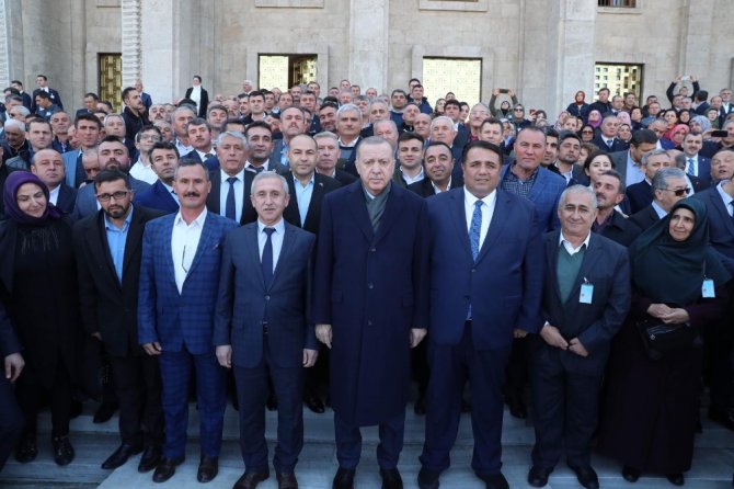 Osmancık’lı Muhtarlar Cumhurbaşkanı İle Bir Araya Geldi