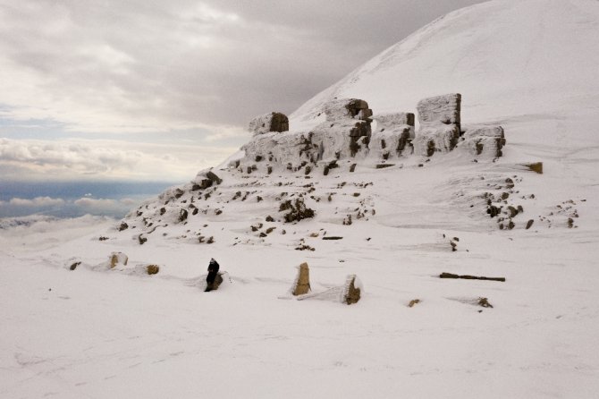 Dünya Harikası Nemrut Dağı’nın Eşsiz Güzelliği Havadan Görüntülendi