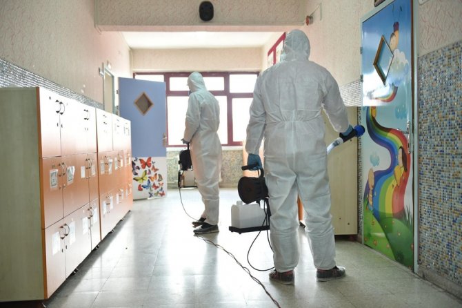 “Korona Virüse Karşı Okullarımızda Eş Zamanlı Hijyen Uygulaması Başlattık”