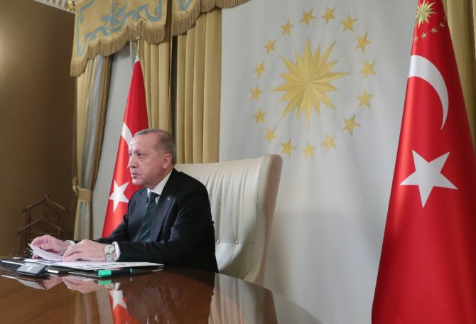 Cumhurbaşkanı Erdoğan Avrupa Liderleriyle Telekonferansla Görüştü