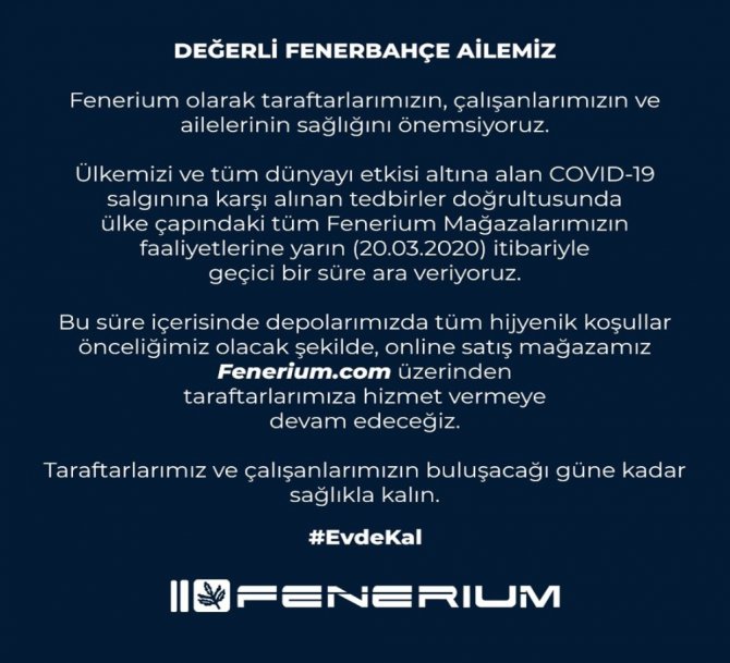 Fenerbahçe’den Fenerium’a Ara