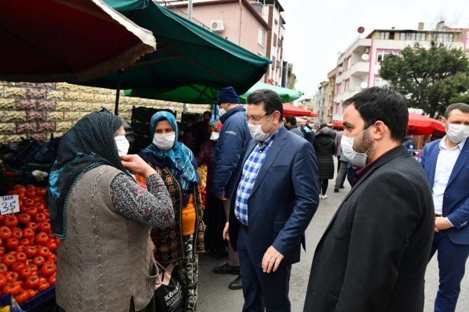 Başkan Genç’ten Pazar Esnafına Korona Virüs Denetimi