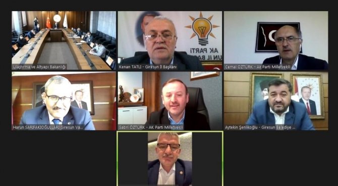 Giresun’un Ulaşım Yatırımları İçin Video Konferans Yöntemiyle Toplantı Yapıldı