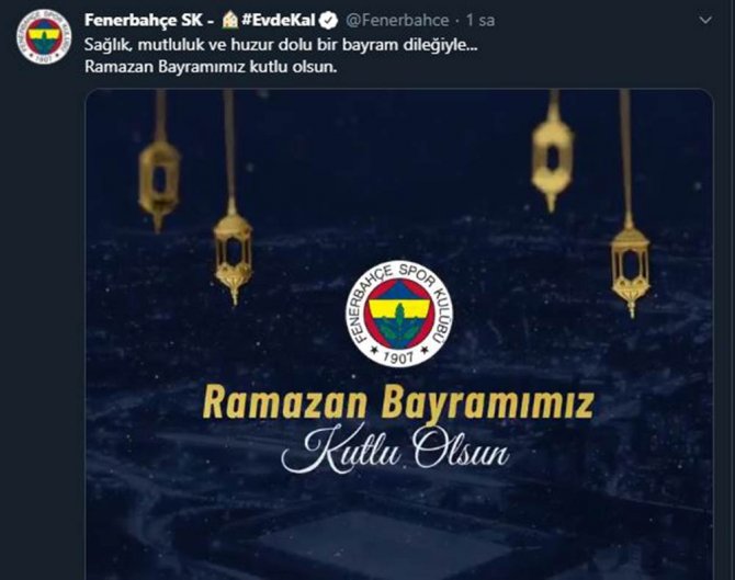 Süper Lig Ekiplerinden Bayram Mesajları