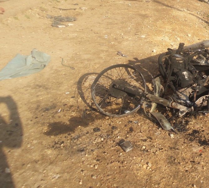 Azez Ve Afrin Arasındaki Yolda Bomba Yüklü Motosiklet Patladı