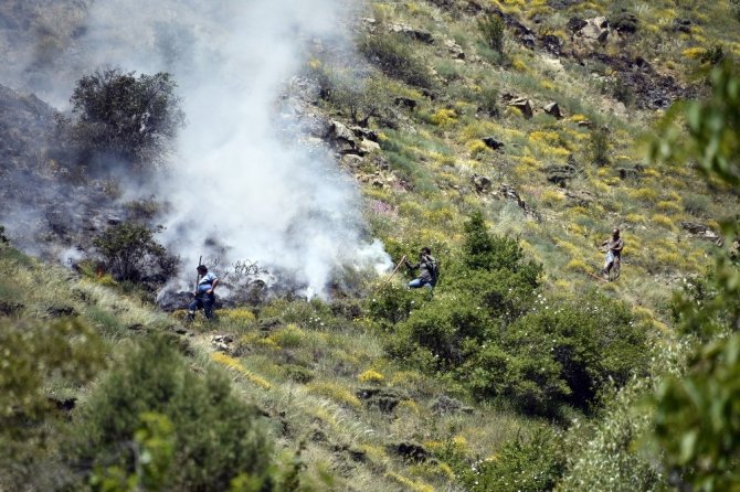 Gümüşhane’de Örtü Yangını