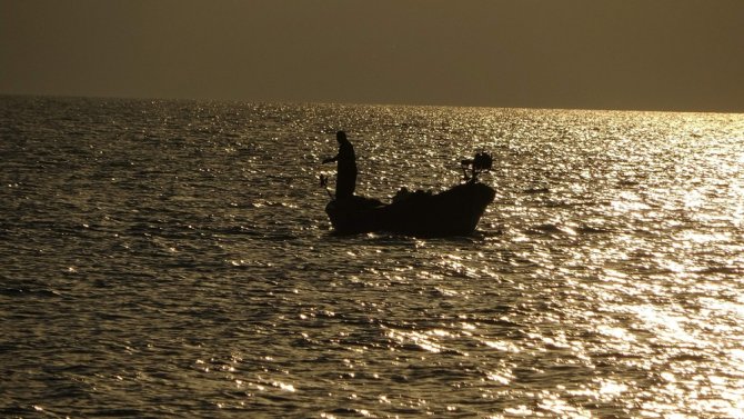 Gün Batımında Balıkçıların Görüntüsü Objektiflere Böyle Yansıdı