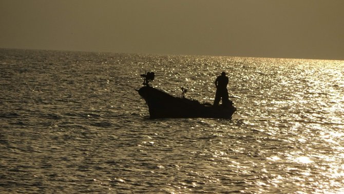 Gün Batımında Balıkçıların Görüntüsü Objektiflere Böyle Yansıdı