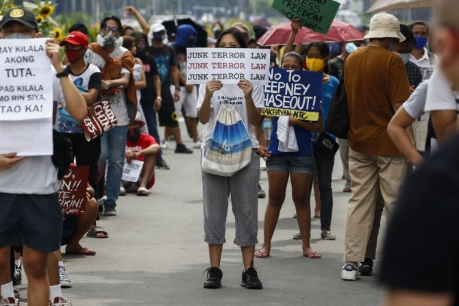 Filipinler’de Terörizmle Mücadele Yasası Protestoların Fitilini Ateşledi