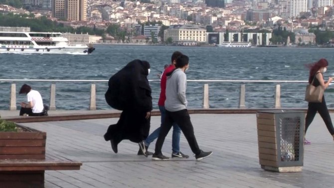 İstanbul’da Rüzgar Etkili Oldu: Vatandaşlar Yürümekte Zorluk Çekti