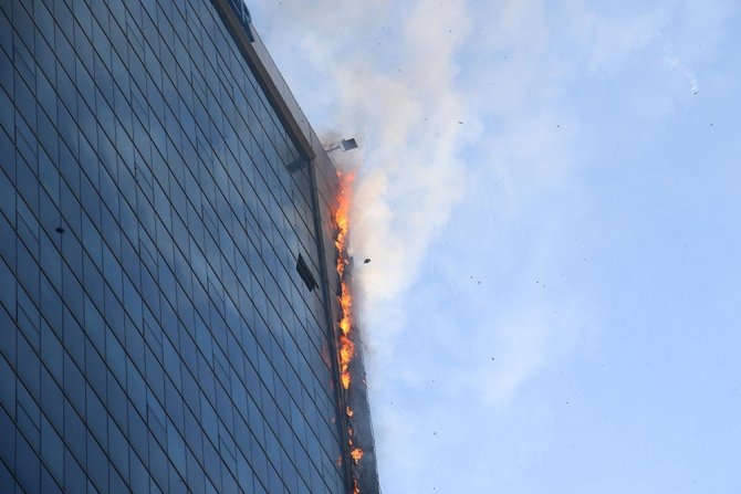 Ankara’da İş Merkezindeki Yangın Kontrol Altına Alındı