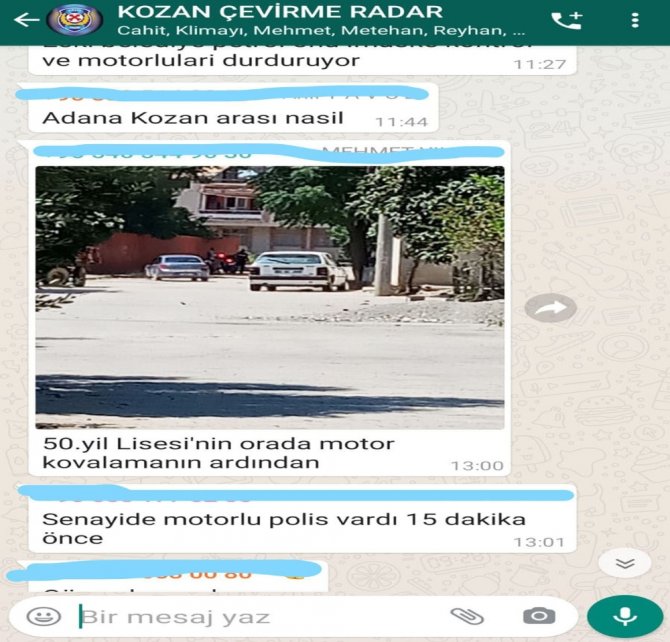 Polis Kontrolünden Kaçmak İçin Whatsapp Grubu Kurdular
