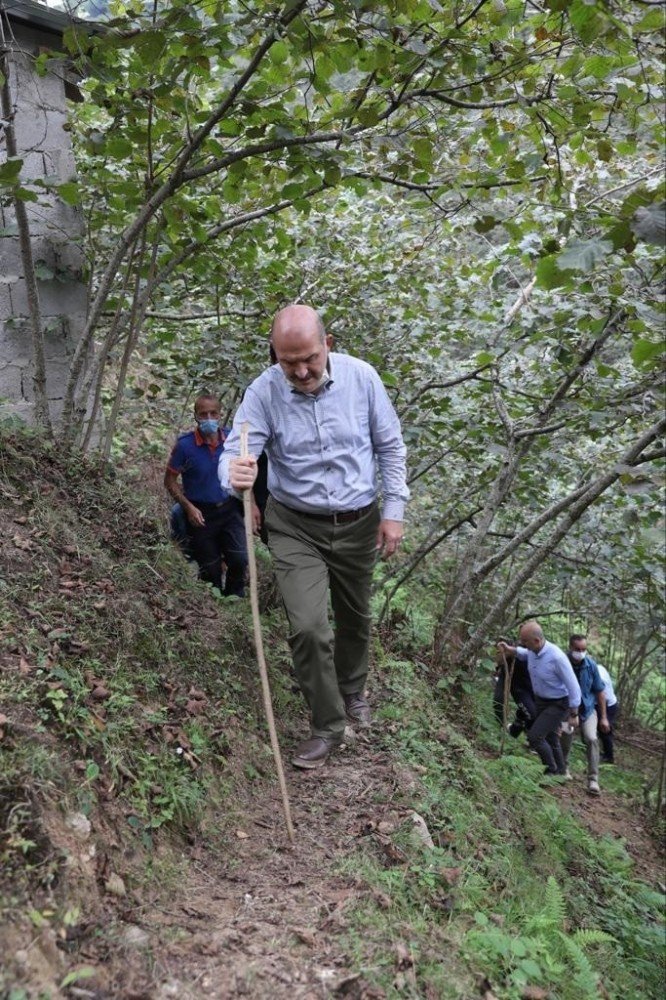 Bakanlar Soylu Ve Karaismailoğlu, Çaldağ Beldesinde İncelemelerde Bulundu