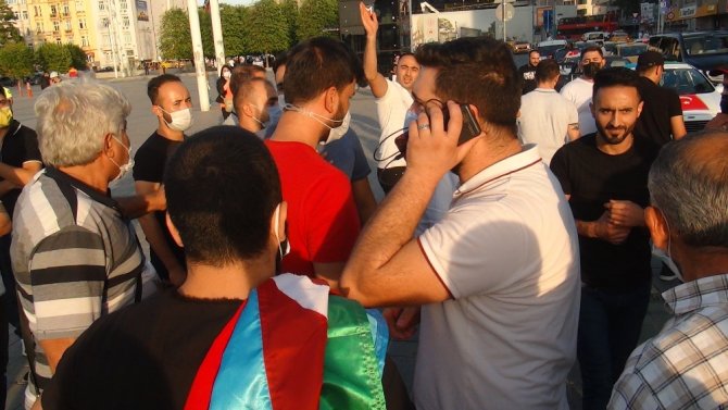 Ermenistan’ın Saldırısı Taksim Meydan’da Protesto Edildi