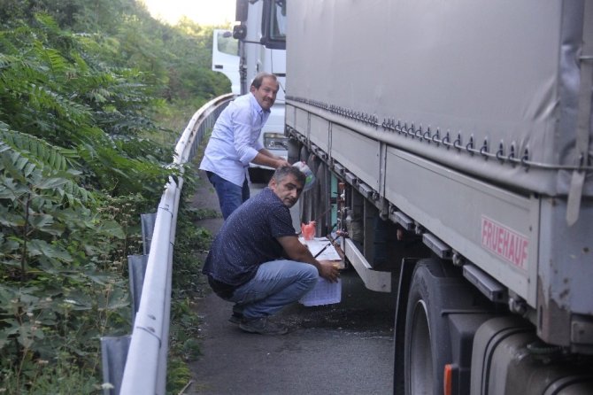 Türkiye’nin Gürcistan’a Açılan Kapısı Sarp’taki Tır Kuyruğu Havadan Görüntülendi