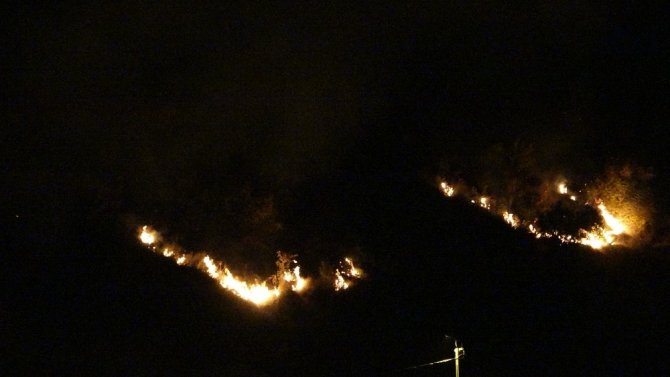 Trabzon’un Akyazı Mahallesinde Örtü Yangını
