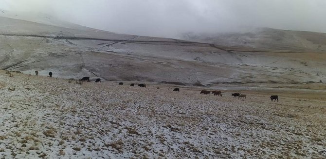 Karagöl Dağı’na Mevsimin İlk Karı Yağdı