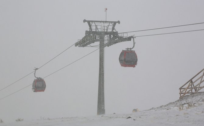 Erciyes Kayak Merkezi’ne Lapa Lapa Kar Yağdı