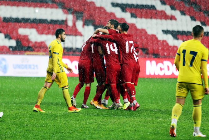 U21 Avrupa Şampiyonası: Türkiye: 3 - Kosova: 0 (Maç Sonucu)