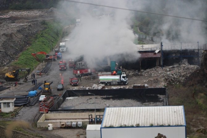 Giresun’da Çöp Tesisinde Yangın