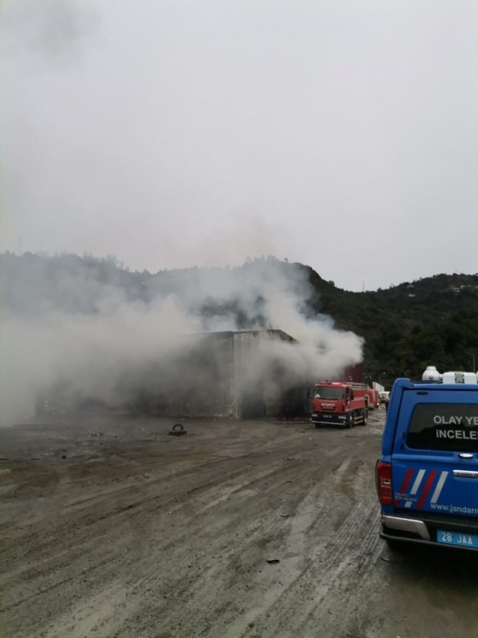 Giresun’da Katı Atık Çöp Tesisinde Yangın