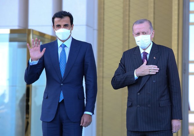 Cumhurbaşkanı Erdoğan, Katar Emiri Al Sani’yi Resmi Tören İle Karşıladı