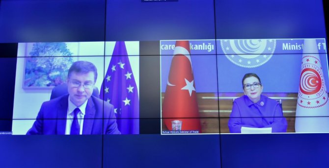 Bakan Pekcan, Ab Ticaret Komiseri Dombrovskis İle Görüştü