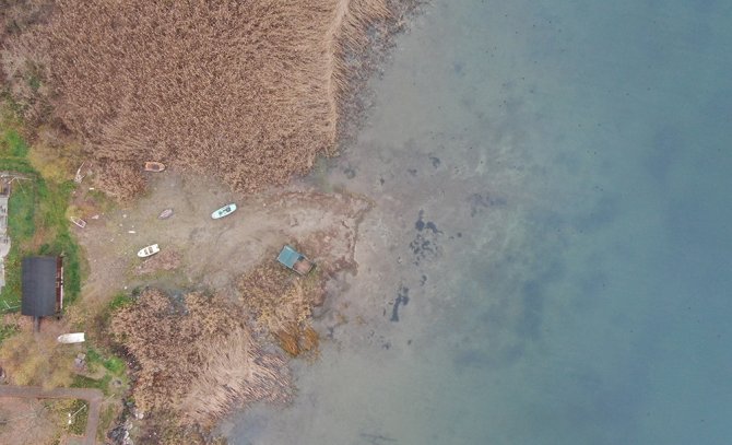 Sapanca Gölü’nde Korkutan Manzara