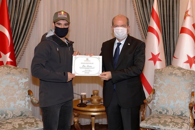 Kktc Cumhurbaşkanı Ersin Tatar, Red Bull Sporcusu Bora Altıntaş’ı Kabul Etti