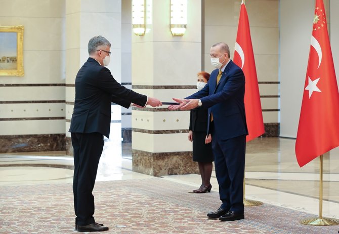 Cumhurbaşkanı Erdoğan, Slovakya Büyükelçisini Kabul Etti