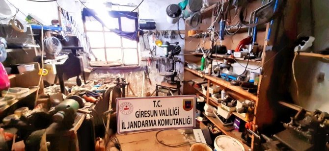 Giresun’da Kaçak Silah Atölyesine Baskın