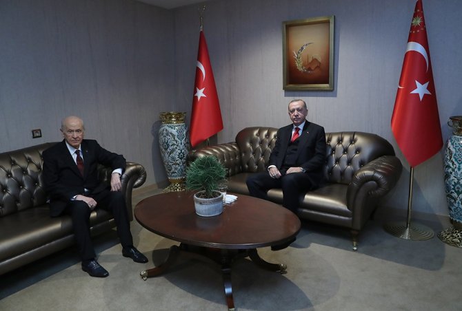 Cumhurbaşkanı Erdoğan, Devlet Bahçeli İle Bir Araya Geldi