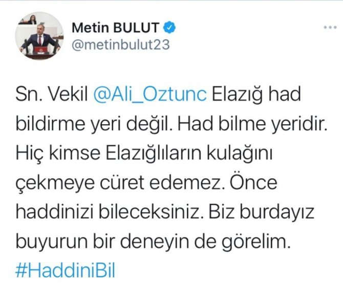 Chp Genel Başkan Yardımcısı Öztunç’a “Kulak Çekme” Tepkisi