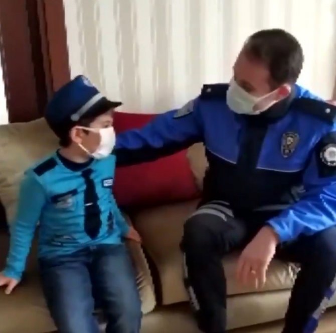 Polis Olmak İsteyen Minik Aras’ın Hayali Gerçek Oldu