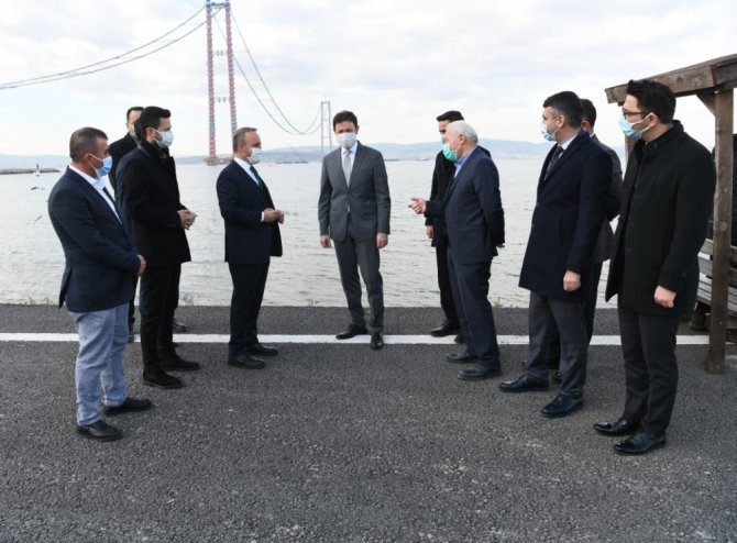 Ak Parti Grup Başkanvekili Turan, 1915 Çanakkale Köprüsü’nün İnşaat Şantiyesini Gezdi