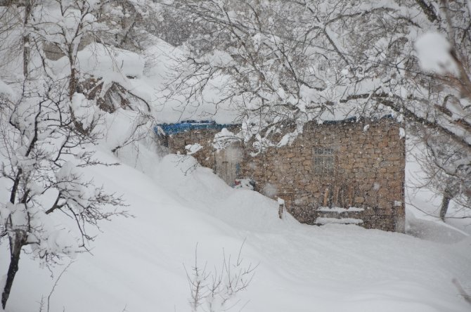 Şırnak’ta Ev Ve Araçlar Kar Altında Kayboldu