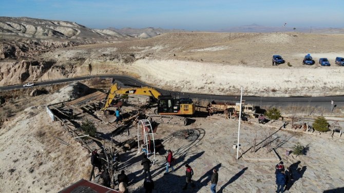 Kapadokya’da 25 Kaçak Yapı Daha Yıkıldı