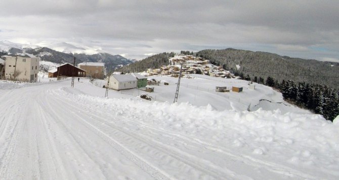 Giresun’un Kümbet Yaylasında Kızakla Kayak Heyecanı