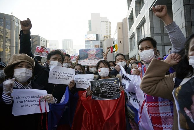 Myanmar’daki Askeri Darbe Japonya’da Protesto Edildi