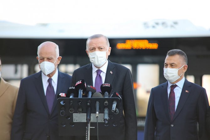 Cumhurbaşkanı Erdoğan, Kabine Toplantısına Sürücüsüz Otobüs Karsan Otonom Atak Electric İle Gitti
